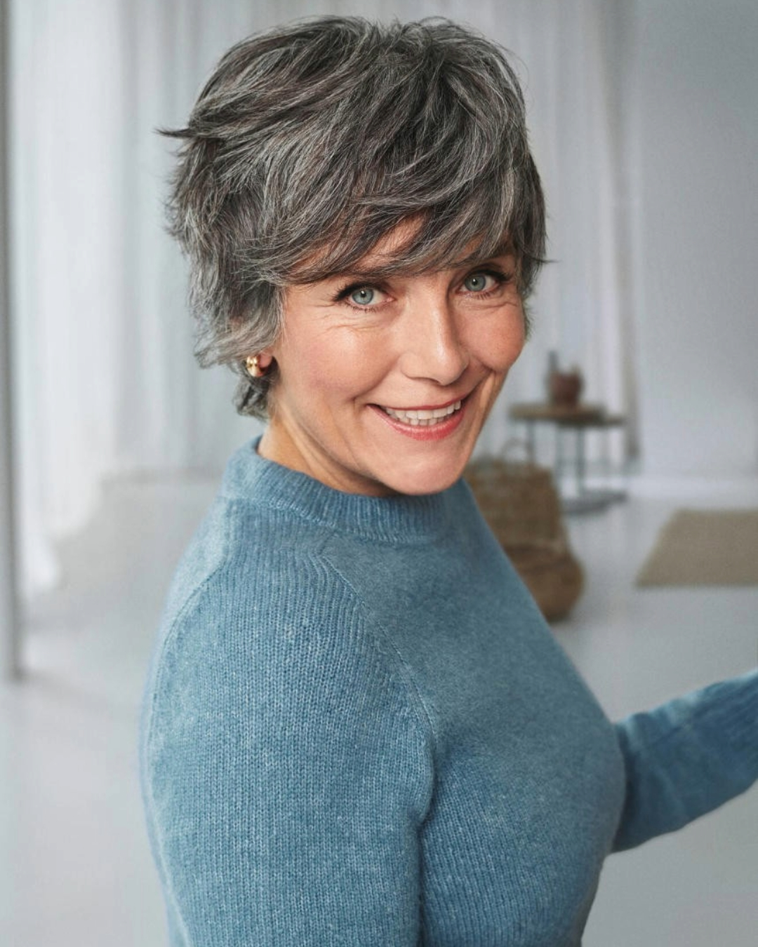 Beautiful, highlighted grey hair colour at house of colour salons in dublin