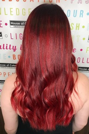 long curly hairstyles at house of colour salons in ciry centre, Dublin